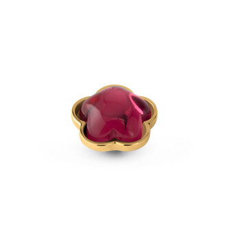 Melano Twisted Steentje Goudkleurig Spring Fling Cz Fuchsia