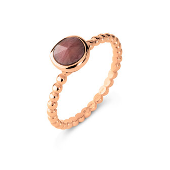 Melano Twisted Tiem Ring Rose Gold Plated