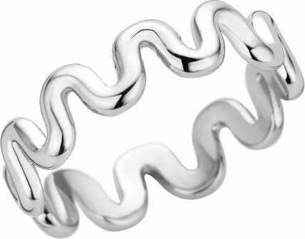 Melano Friends Crinkle Ring Silberfarben