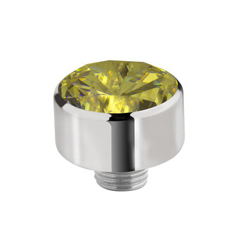 Melano Sturdy Stein Cz Lime 12mm Silberfarbe