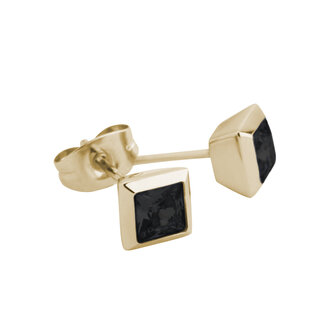 Melano Friends Liza Ohrringe Goldfarbe Antracite