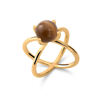 Melano Cateye Ring Charlotte 18KT Goud Plating