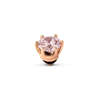 Melano Twisted Steentje Rose Goudkleurig Anniversary Morganite