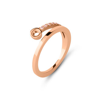 Melano Twisted Tami Ring Rose Gold coloured Cz Rhodolite