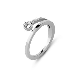 Melano Twisted Tami Ring Silver coloured Cz Crystal