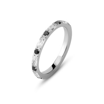 Melano Friends Ava Ring Zilverkleurig CZ Black
