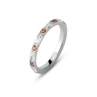 Melano Friends Ava Ring Silver coloured CZ Brown