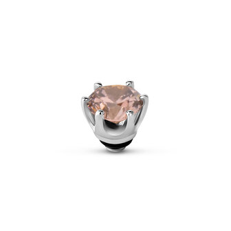 Melano Twisted Steentje Zilverkleurig Anniversary Brown