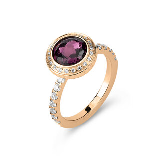 Melano Vivid Viv Ring Rose Goudkleurig Cz Amethyst