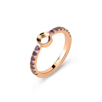 Melano Vivid Viv Ring Rose Goudkleurig Cz Amethyst