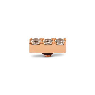 Melano Twisted Steentje Rose Goudkleurig Tripple Cz Crystal