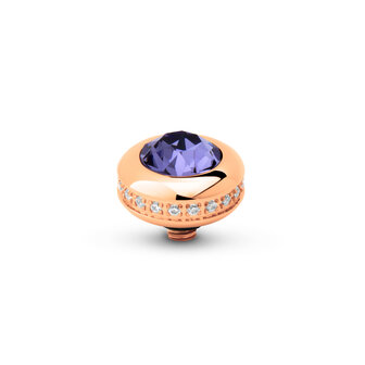 Melano Twisted Steentje Rose Goudkleurig Bright side Tanzanite
