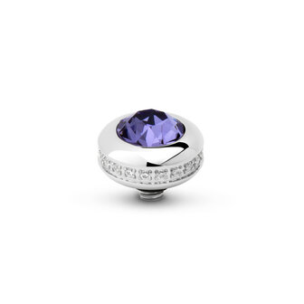 Melano Twisted Steentje Zilverkleurig Bright side Tanzanite