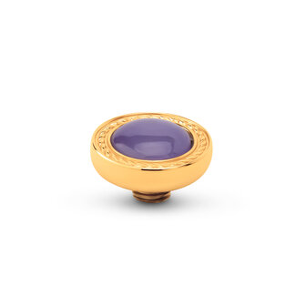 Melano Vivid steentje Luxery Gem Goudkleurig Purple Jade