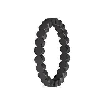 MelanO Friends Ring Sarah Edelstaal Zwart Wave 