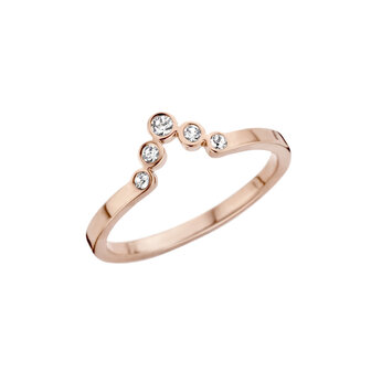 Melano Friends Ring Ros&eacute;goldfarben Pointed Zirkonia Crystal