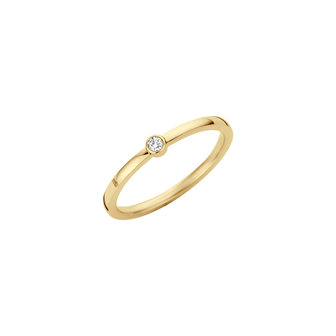 Melano Friends Mini Zirkonia Crystal Ring Goldfarben