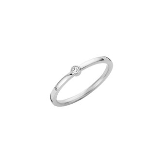 Melano Friends Mini Zirkonia Crystal Ring Zilverkleurig
