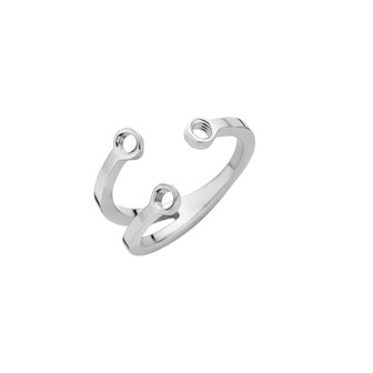 Melano Twisted Trio Ring Silberfarben