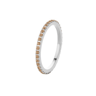 Melano Friends Ring Sade Silver-coloured Zirkonia Champagne