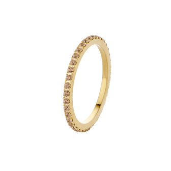 Melano Friends Ring Sade Gold-coloured Zirkonia Champagne