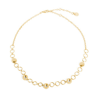 Melano Vivid Tripple Stone Ketting Goudkleurig