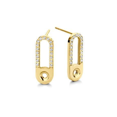 Melano Twisted Tedd CZ earrings gold plated