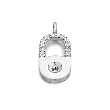 Melano Twisted Teddy pendant zilverkleurig - Crystal