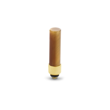 Melano Twisted Edelstein Cilinder Aufsatz Goldfarben - Tigereye
