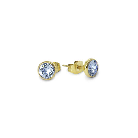 Melano Friends Mabel cz earrings gold-coloured Aquamarine 