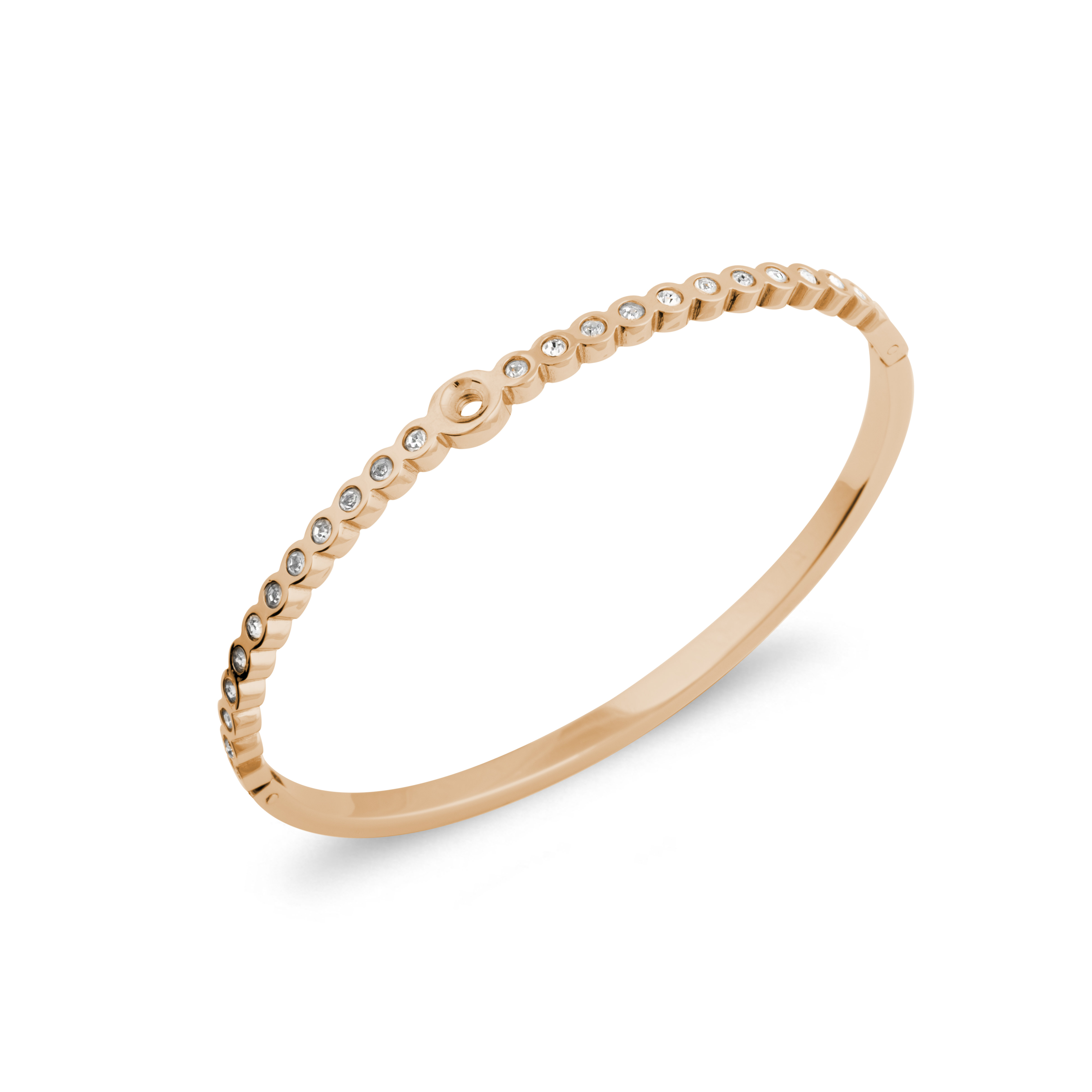 Melano Twisted Wave cz bracelet rose gold plated