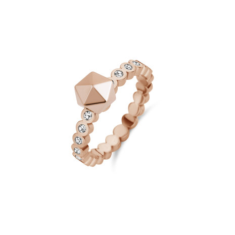 Melano Twisted Wave cz Ring Roségoldfarben Crystal