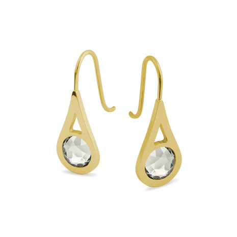 Melano Friends Nora earrings gold plated - Crystal