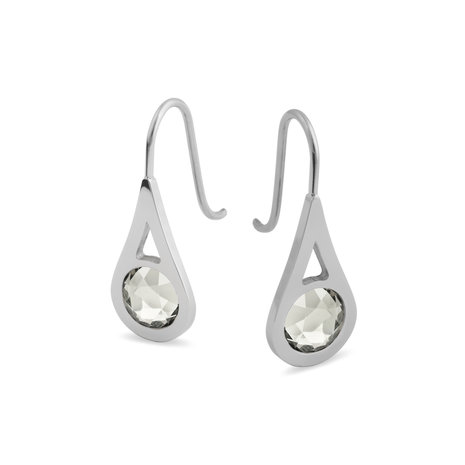 Melano Friends Nora earrings silver plated - Crystal