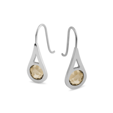 Melano Friends Nora earrings silver plated - Champagne