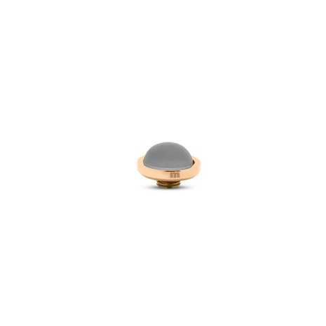 Melano Vivid Frosted Glass stone rose gold plated White