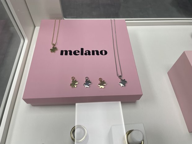 Melano Friends Puzzle Anhänger Silberfarben 15mm