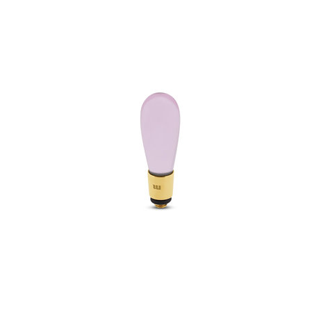 Melano Twisted Glass drop meddy Goldplated Milk pink