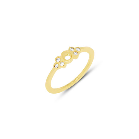 Melano Twisted Thera Ring Goldplated - Crystal