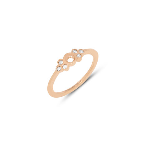 Melano Twisted Thera Ring Rose Goudkleurig - Crystal