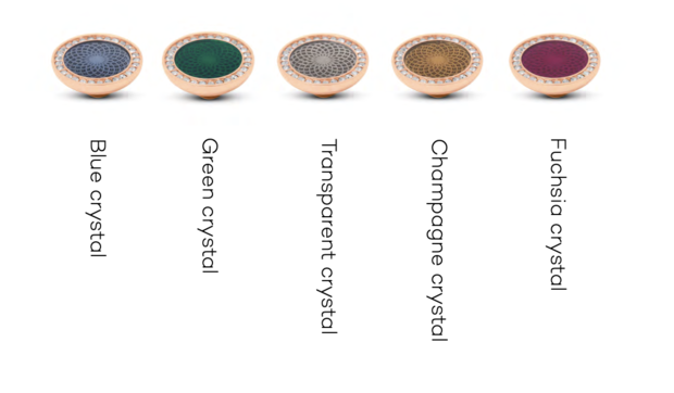 Melano Vivid Engraved Resin steentje CZ Rose Goudkleurig Green Crystal