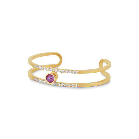 Twisted Sunshine Stone 8mm Rose Gold Plated Crystal Sunshine Delite