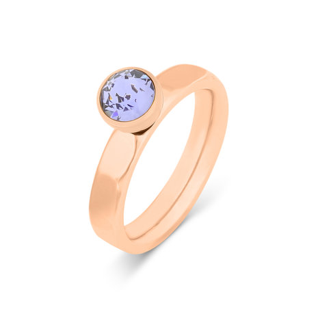 Melano Twisted Tine Ring Rose Gold Plated