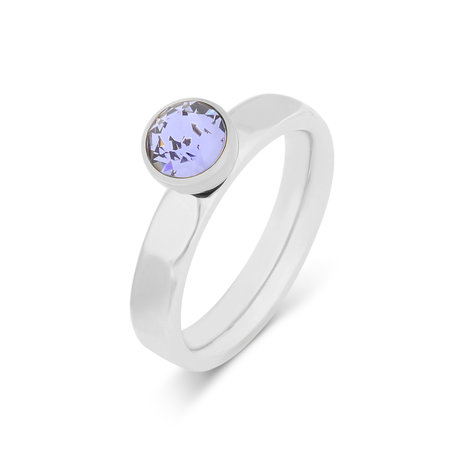 Melano Twisted Tine Ring Zilverkleurig