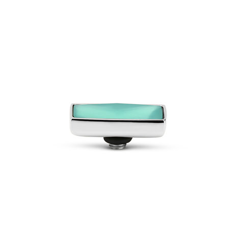 Melano Twisted Rectangle Stone Stainless Steel Turquoise