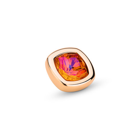 Melano Vivid Quadrate Stone Rose Gold Plated Crystal Astral Pink