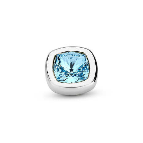 Melano Vivid Quadrate Stone Stainless Steel Aquamarine