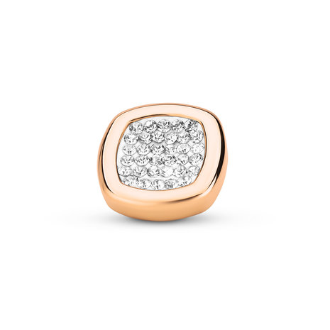 Melano Vivid Shiny Square Stone Rose Gold Plated Crystal