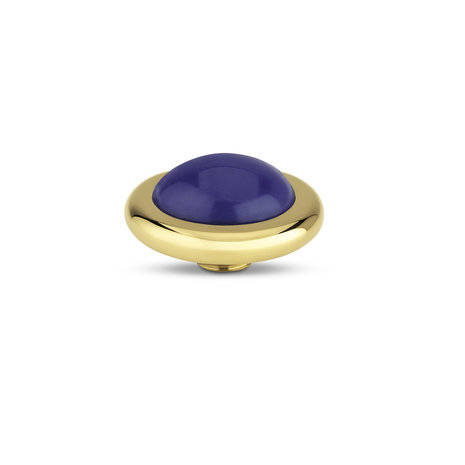 Melano Vivid Rounded Gem Stone Gold Plated Lapis Lazuli