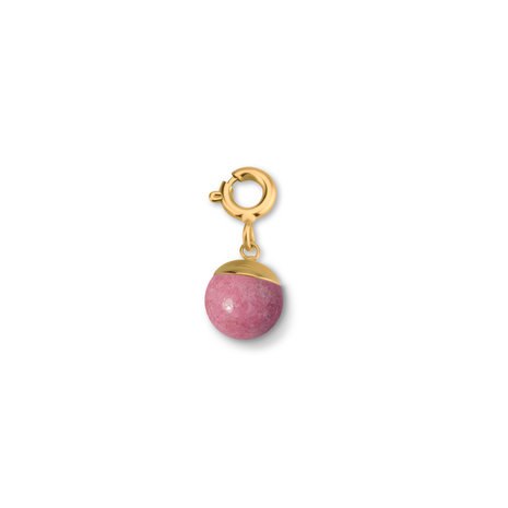 Melano Ornaments Edelsteen Hanger Goldplated Rhodonite